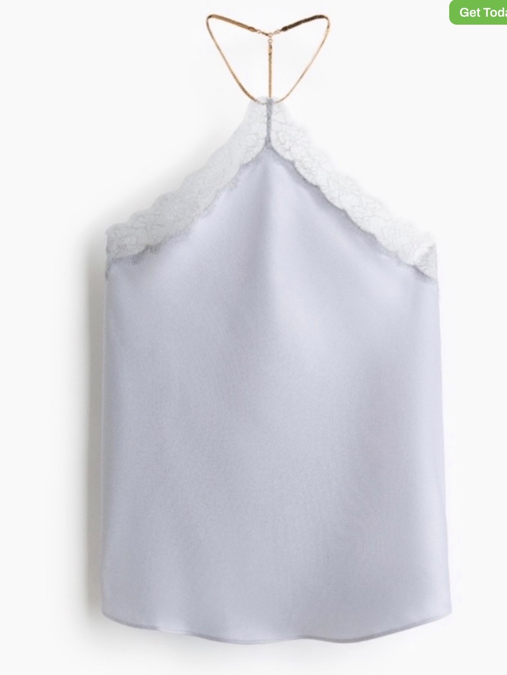 H&M X Stella McCartney Satin Lace Top With Gold Chain Halter - NWT - Picture 4 of 6
